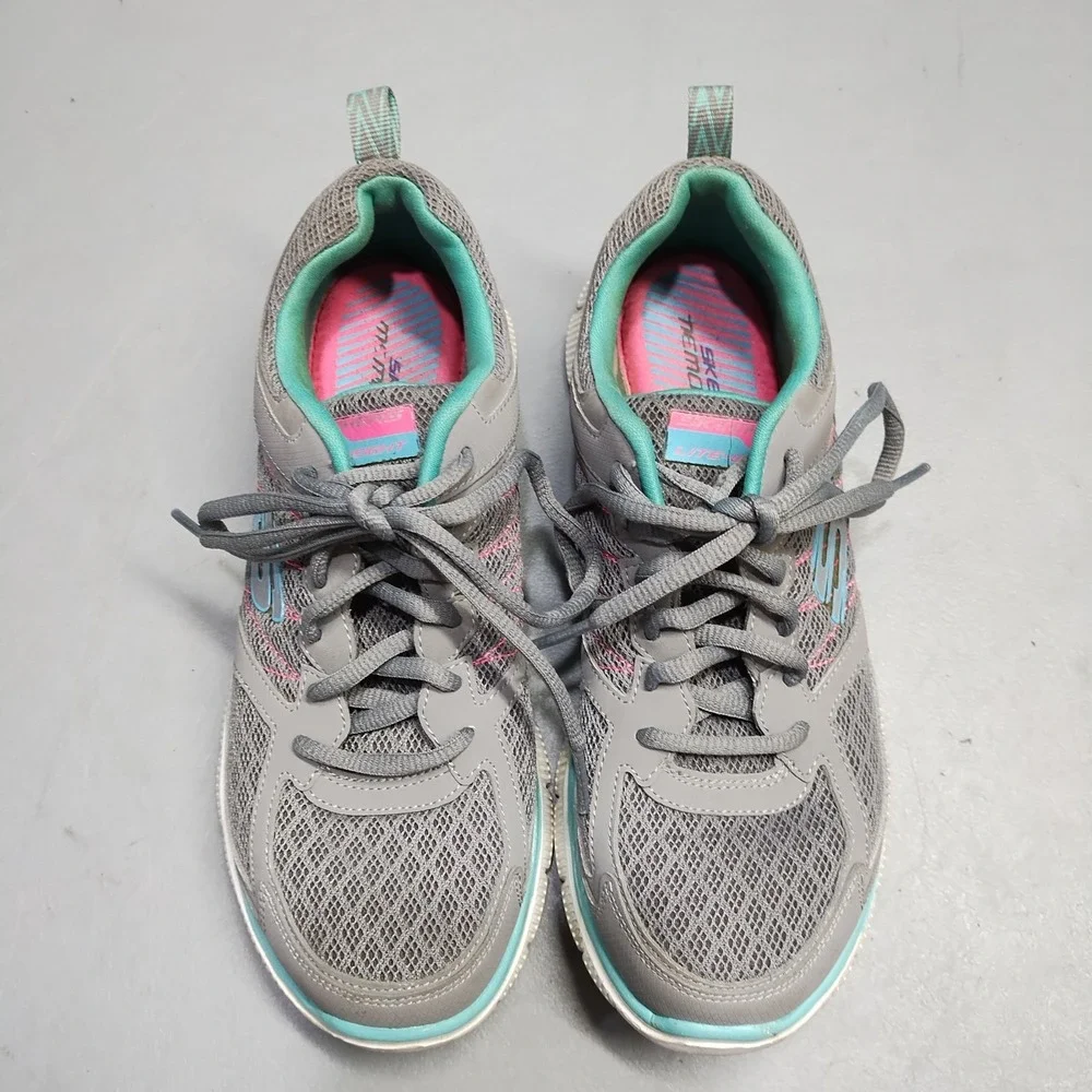 Skechers Lite-Weight Sneakers Unisex Size M4/W5.5 Multi Mesh Athletic Running